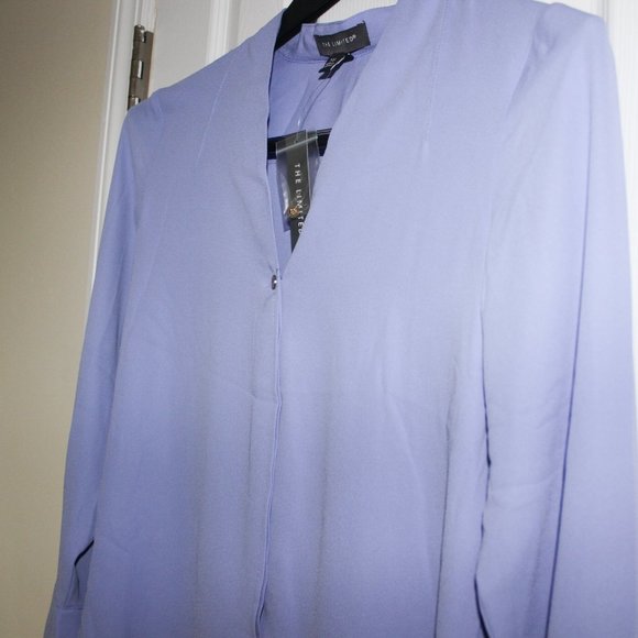 The Limited V-neck Blouse / Work Shirt - Purple - Picture 4 of 10